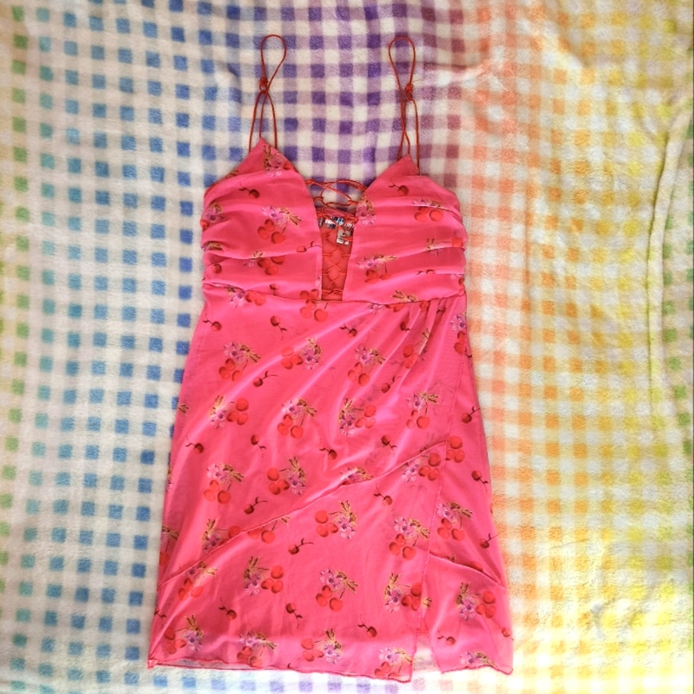 "Mon Cheri" Slip-On Cherry Dress